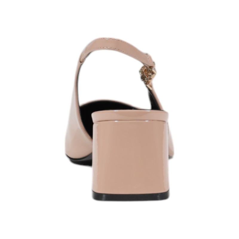 Guess Women Pink Block Heel Sandals with Ankle Strap (Sandales à talons hauts avec bride de cheville)