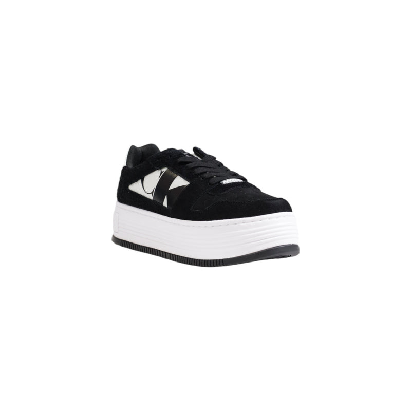 Calvin Klein Black Leather Women Sneakers Fall Winter