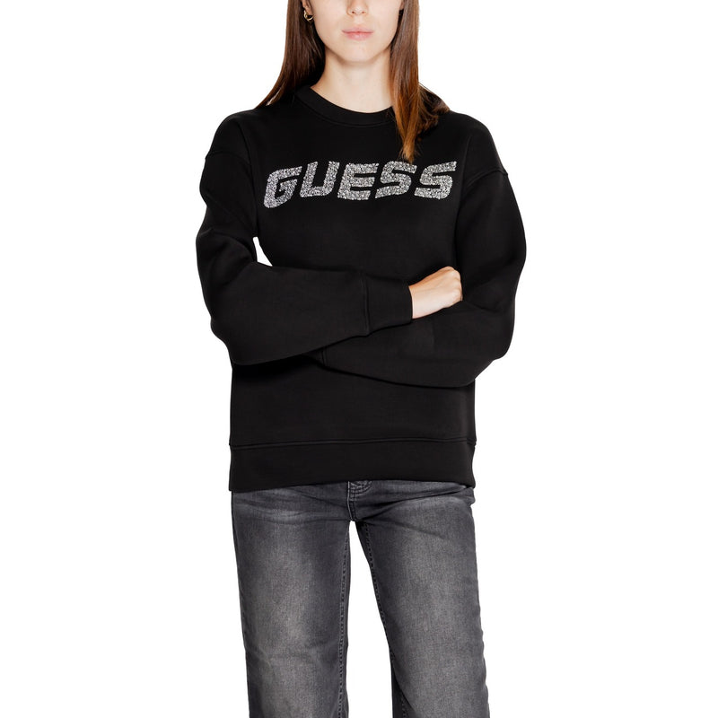 Guess Active Women's Black Sweatshirt with Print and Round Neck