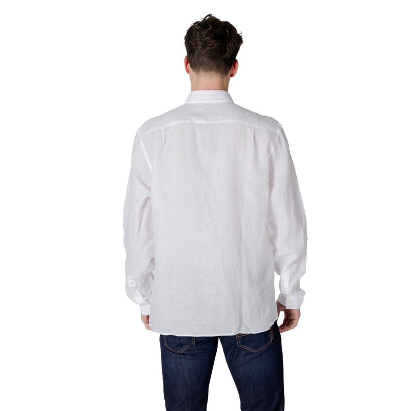 Chemise en lin blanc Lacoste Hommes