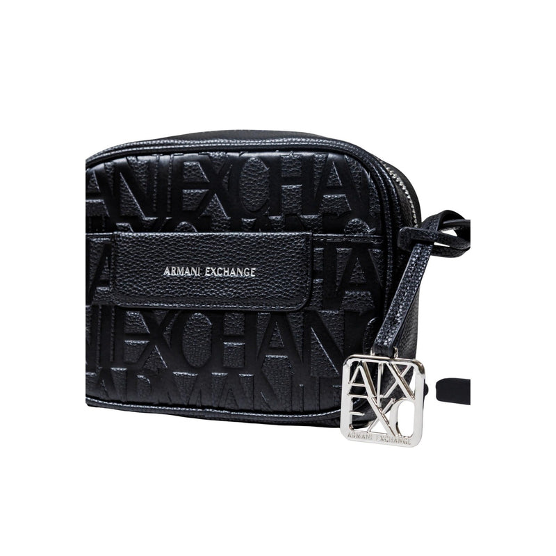 Armani Exchange Black Polyester Zip Bag for Women