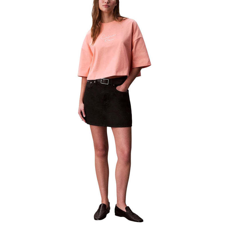 Calvin Klein Jeans - T-shirt en coton orange pour femmes