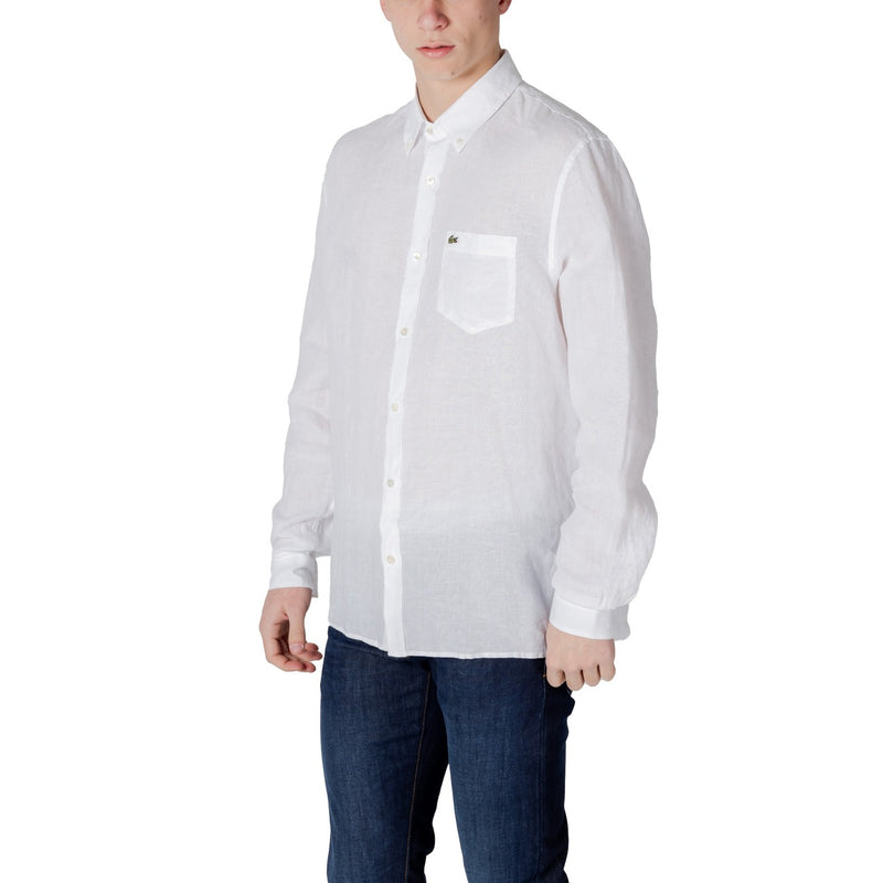 Chemise en lin blanc Lacoste Hommes