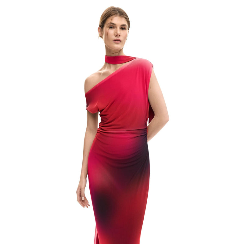 Desigual Fuchsia Sleeveless Boat Neck Dress for Women