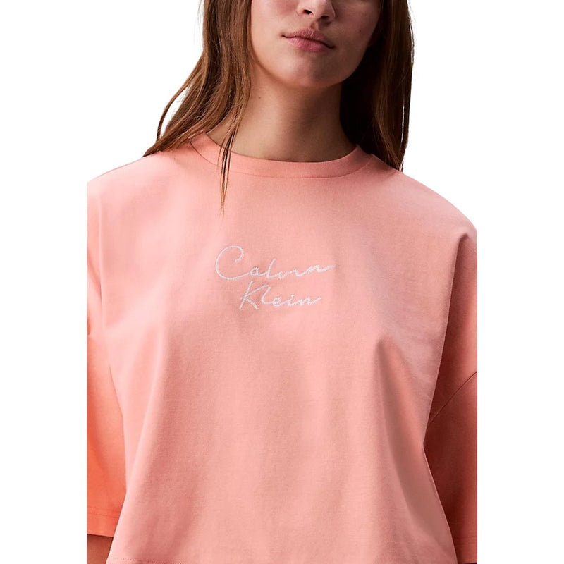 Calvin Klein Jeans - T-shirt en coton orange pour femmes