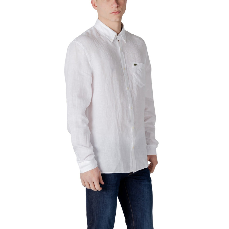 Chemise en lin blanc Lacoste Hommes