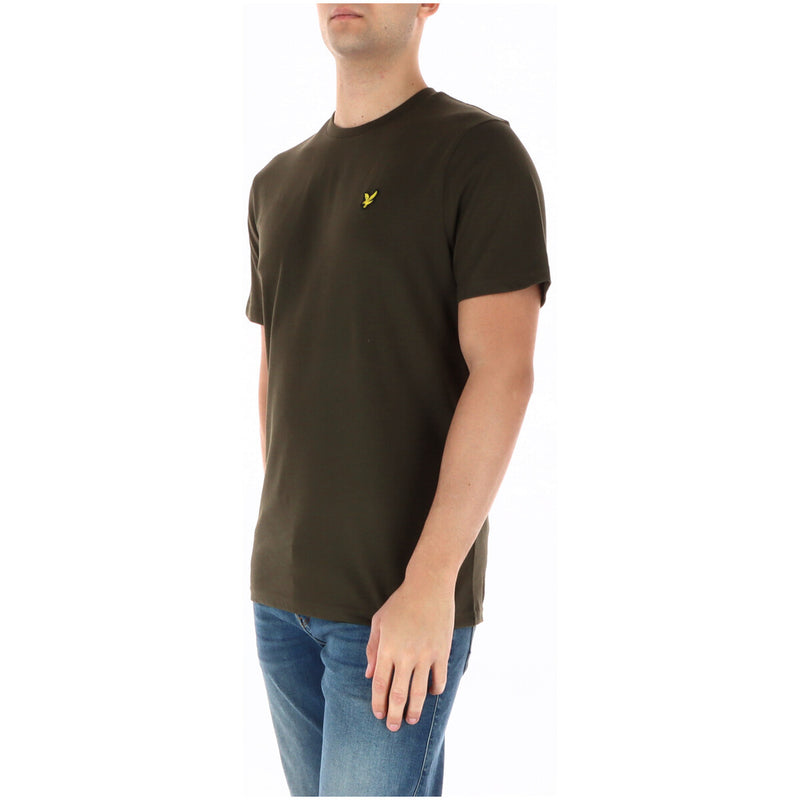 Lyle & Scott Green - T-shirt imprimé à manches courtes et à col rond pour hommes