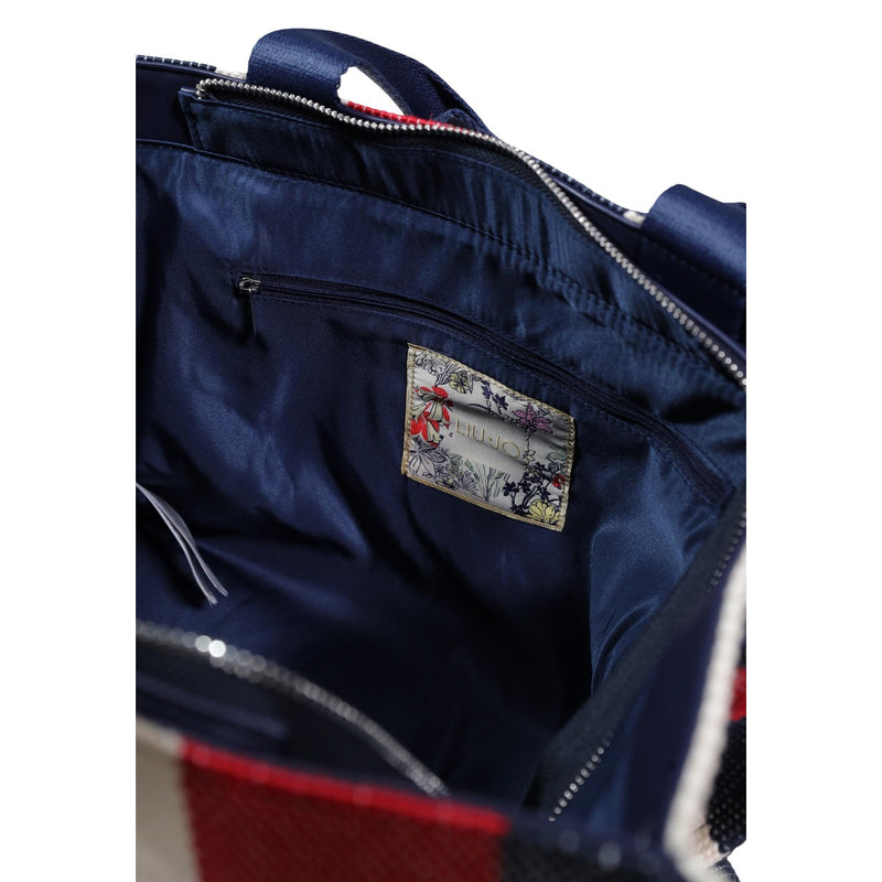 Blue Striped Cotton Handbag by Liu Jo