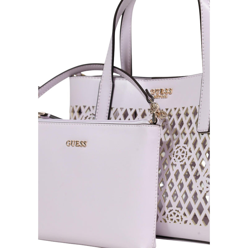 Guess Lilac Polyurethane Handbag with Shoulder Strap