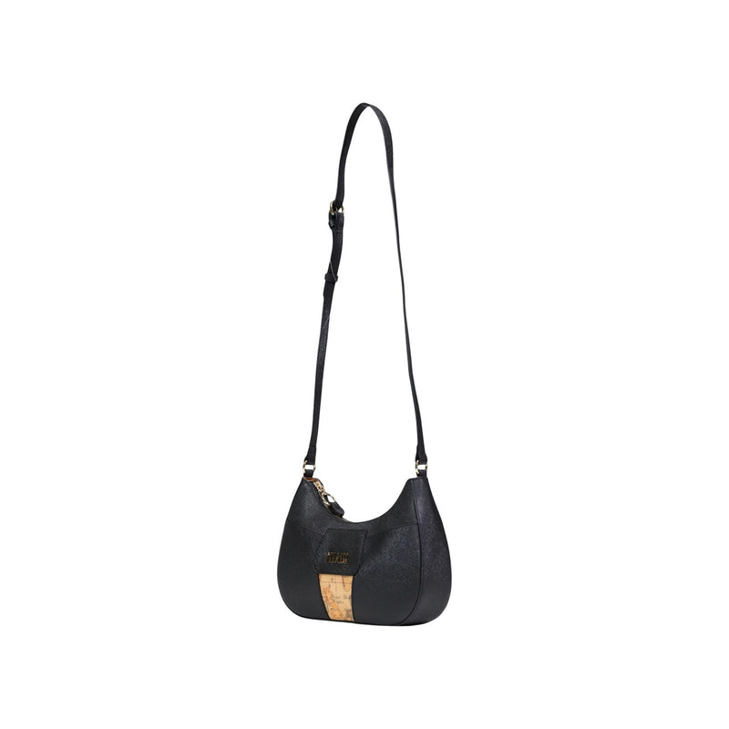 Alviero Martini Prima Classe Black Print Shoulder Bag with Zip
