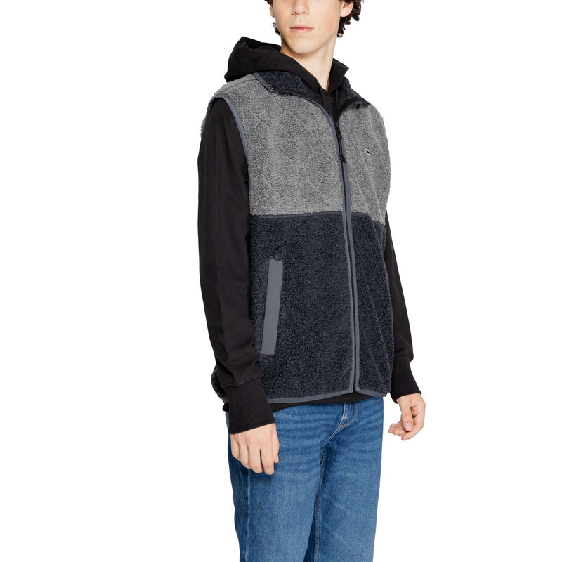 Tommy Hilfiger Black Polyester Hooded Jacket for Men