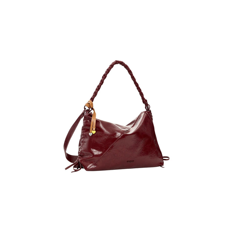 Desigual Bordeaux Polyester Handbag with Zip Pocket