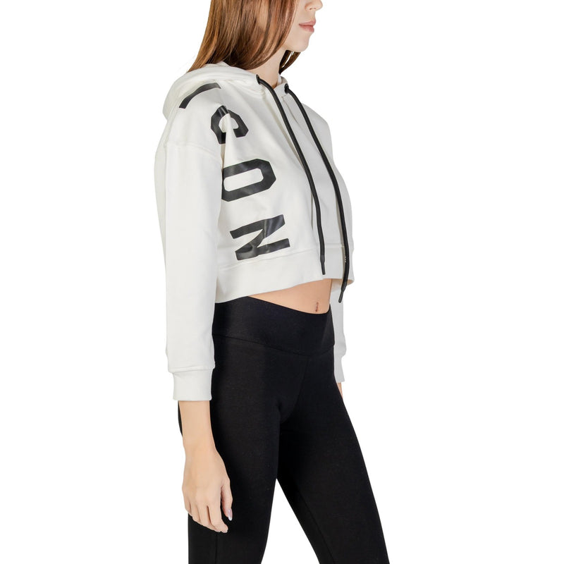 Sweat à capuche en coton mélangé blanc pour femmes