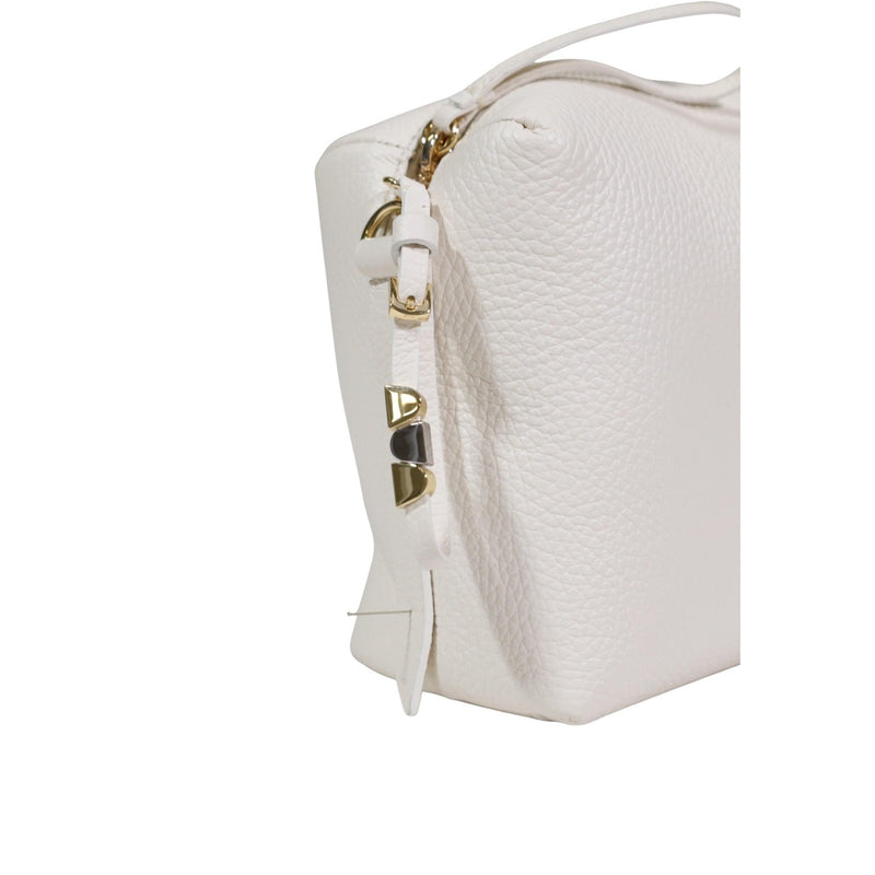 Sac à bandoulière en cuir blanc Coccinelle avec poche zippée