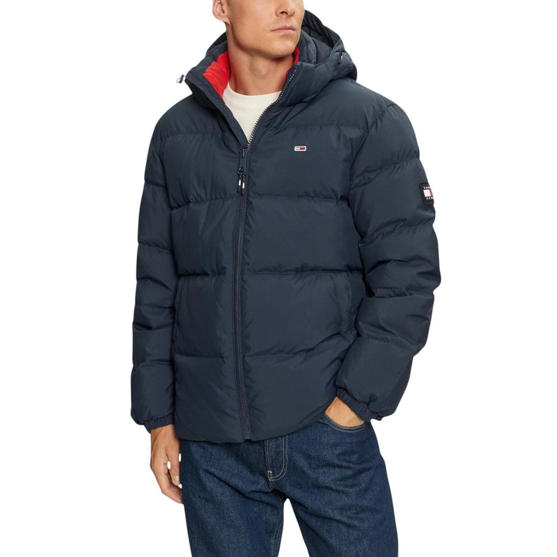Tommy Hilfiger Blue Hooded Nylon Jacket for Men