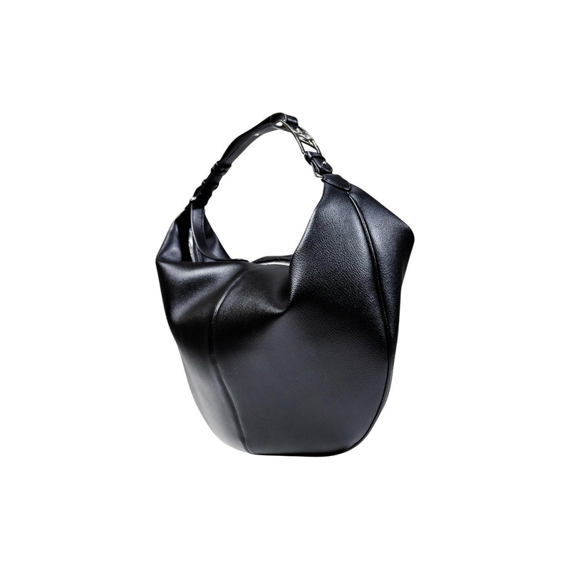 Armani Exchange Black Polyester Handbag with Zip Pocket