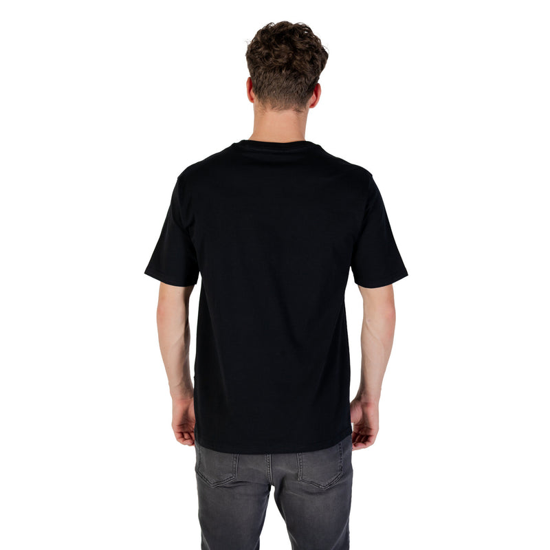 Gianni Lupo Men Tshirt en coton à manches courtes imprimé noir