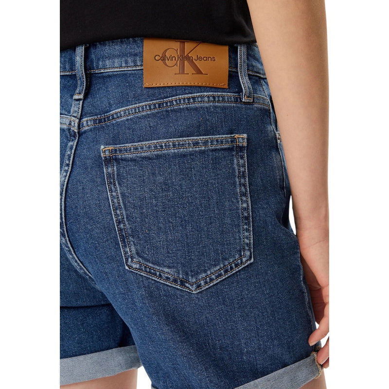Shorts en coton bleu pour femmes Calvin Klein Jeans