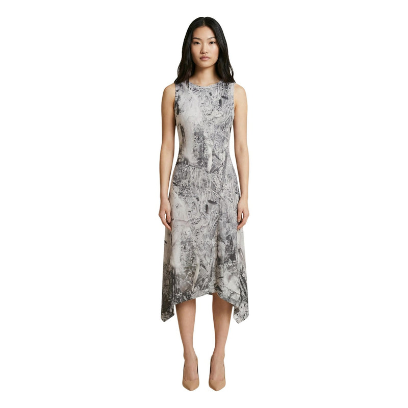 Desigual Grey Print Sleeveless Dress