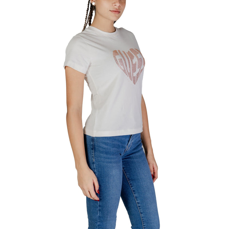 Guess Active Women's Short-Sleeve T-Shirt White with Print