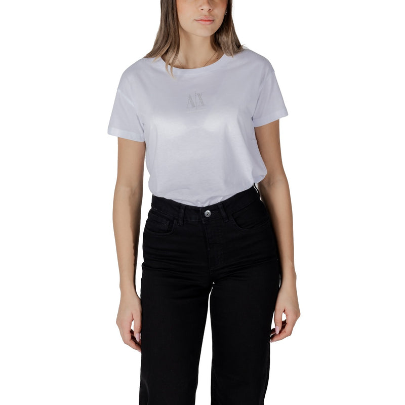 Armani Exchange Women T-Shirt 100% Cotton White