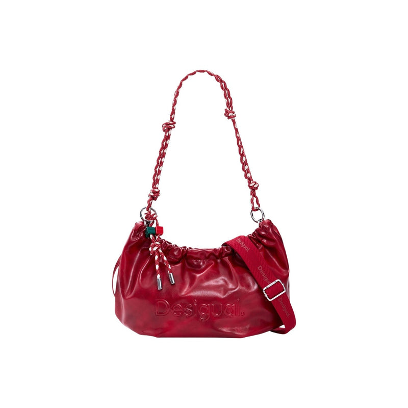 Red Polyester Handbag with Shoulder Strap by Desigual