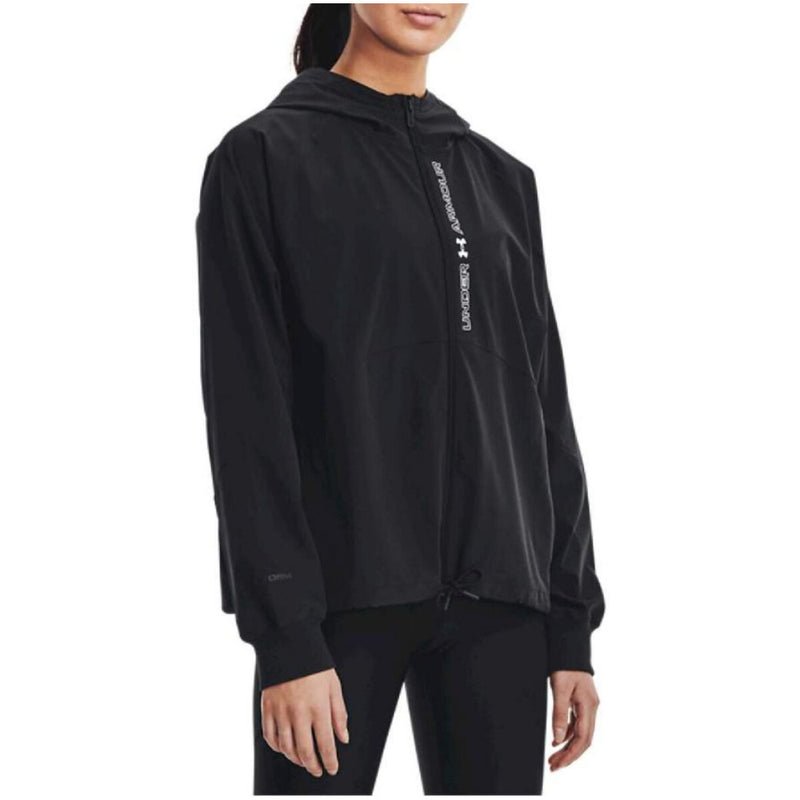 Under Armour Women's Black Hooded Blazer with Zip and Pockets
