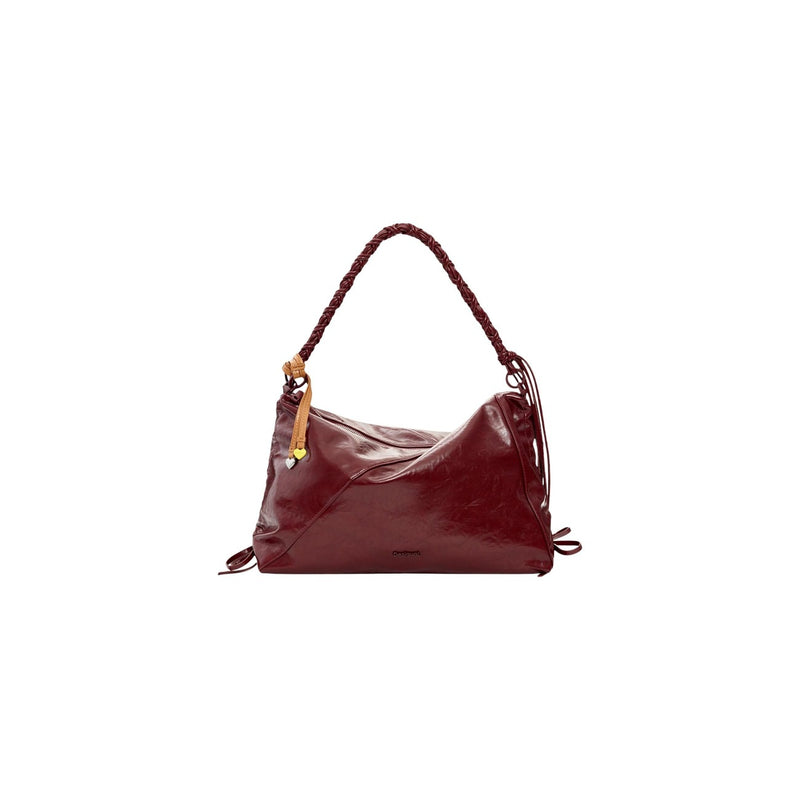 Desigual Bordeaux Polyester Handbag with Zip Pocket