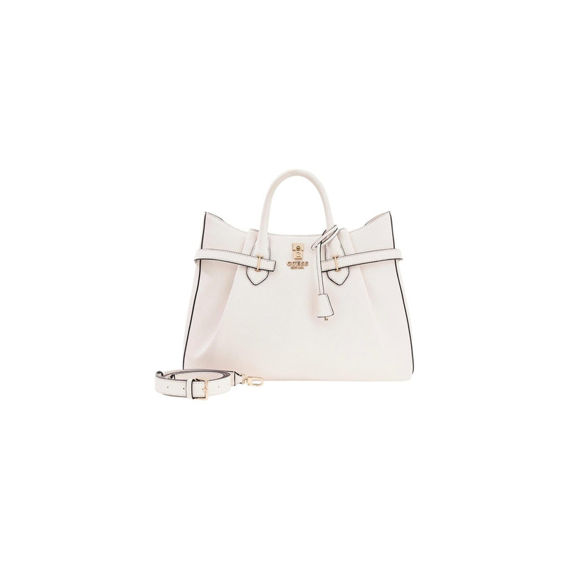 Guess White Polyurethane Handbag with Shoulder Strap