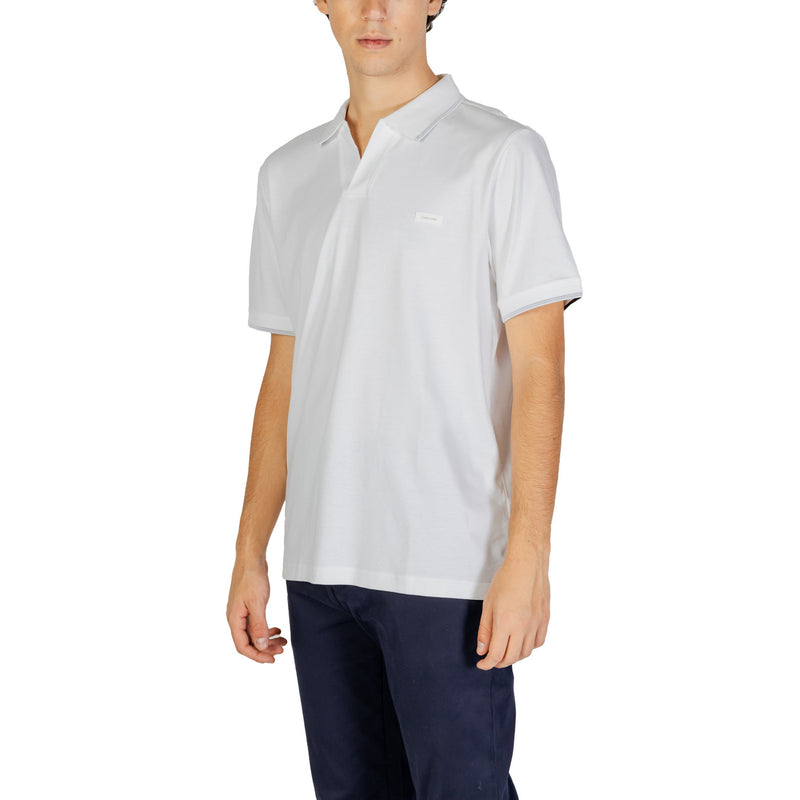 Calvin Klein Jeans Men's Classic White Polo 100% Cotton