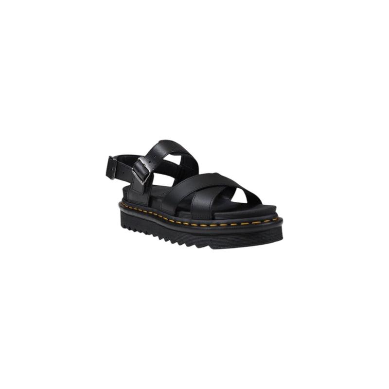 Martens Femme Sandales en cuir noir avec boucle