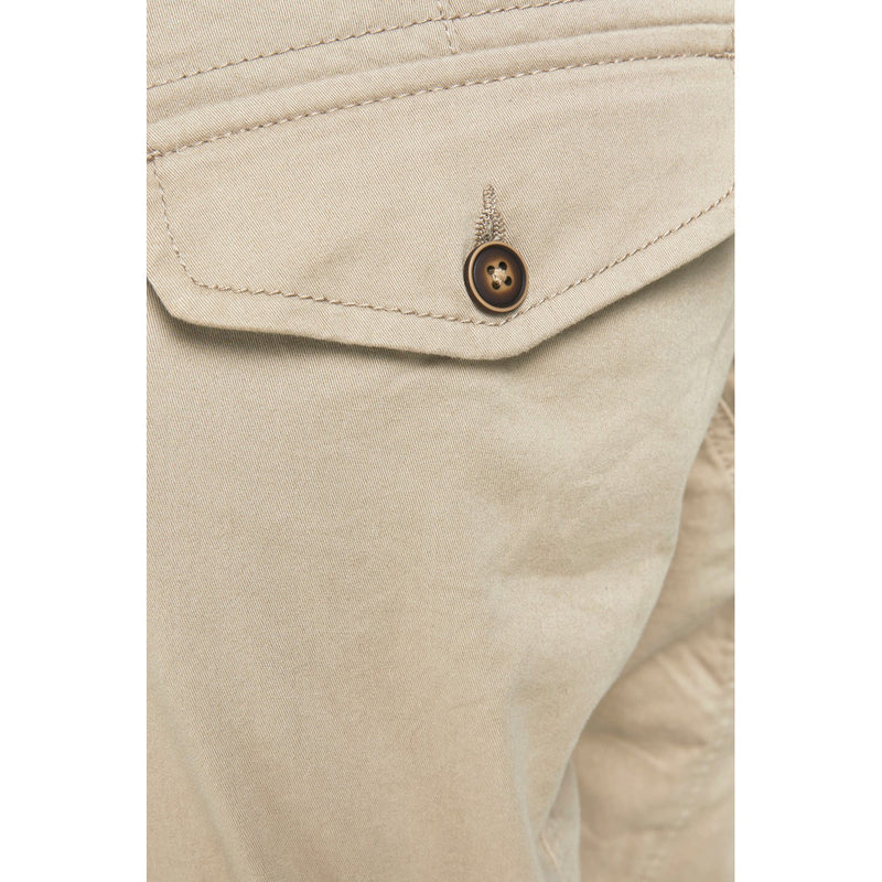 Beige Cotton Jack & Jones Mens Trousers with Pockets