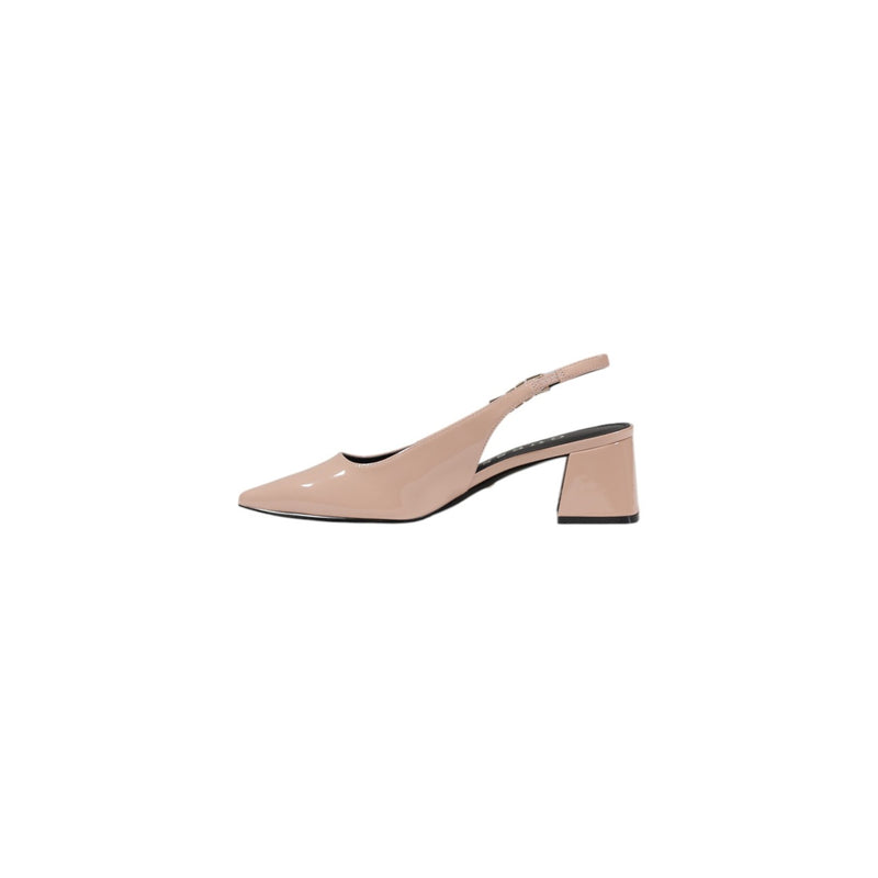 Guess Women Pink Block Heel Sandals with Ankle Strap (Sandales à talons hauts avec bride de cheville)