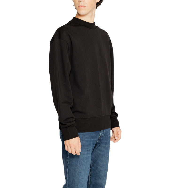 Calvin Klein Hommes Sweatshirt noir à col rond