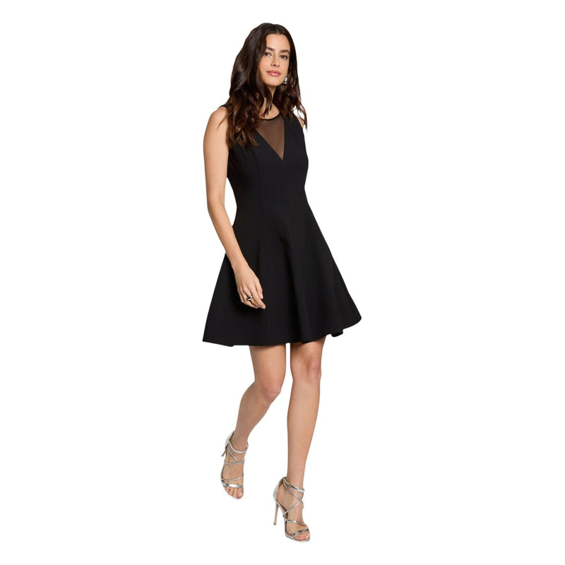 Black Sleeveless Round Neck Dress by Morgan De Toi