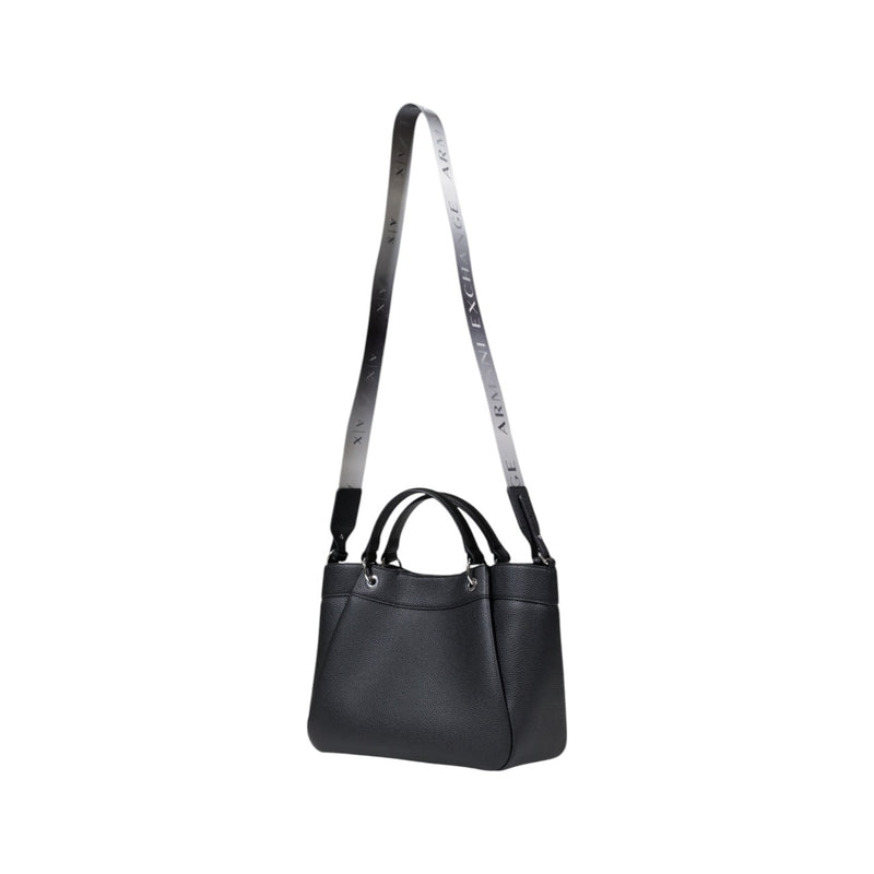 Armani Exchange Black Polyurethane Handbag with Shoulder Strap