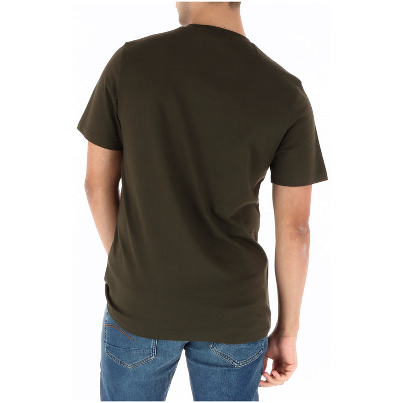 Lyle & Scott Green - T-shirt imprimé à manches courtes et à col rond pour hommes