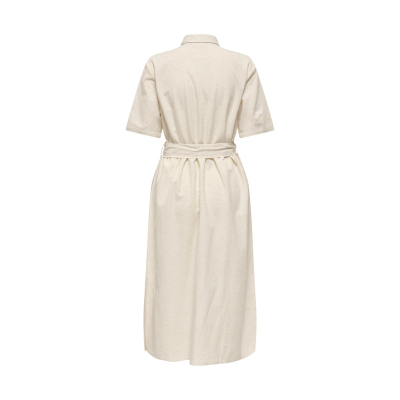 Robe avant boutonnée à ceinture beige Jacqueline De Yong