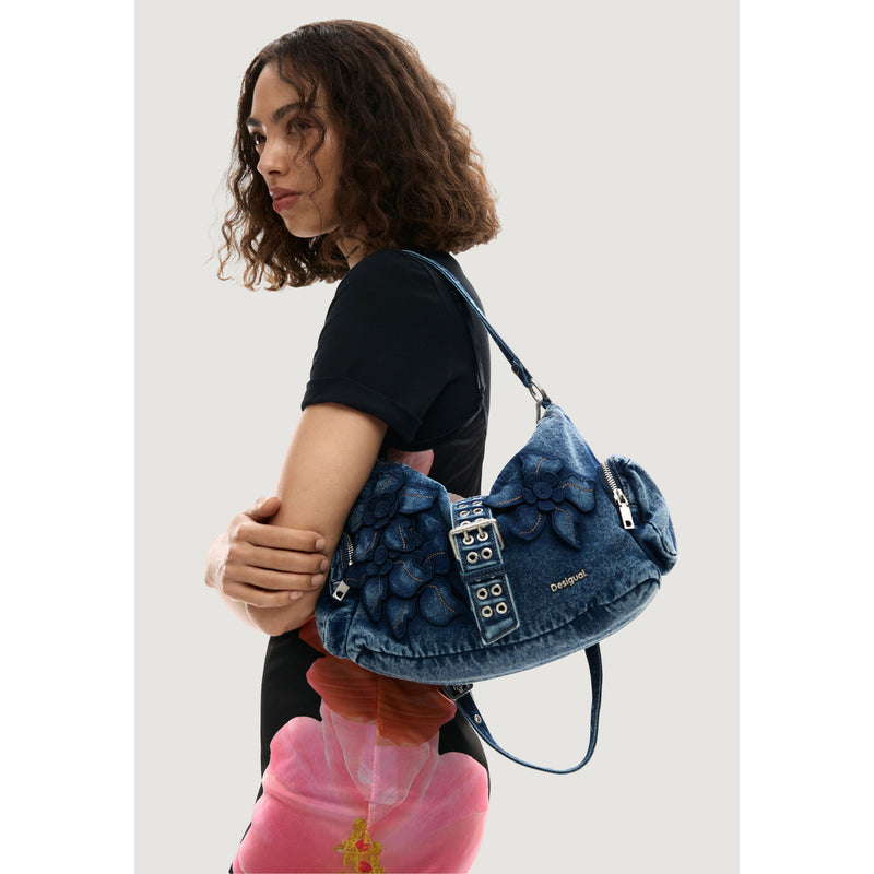 Sac à main bleu Desigual avec sangle d'épaule et poches