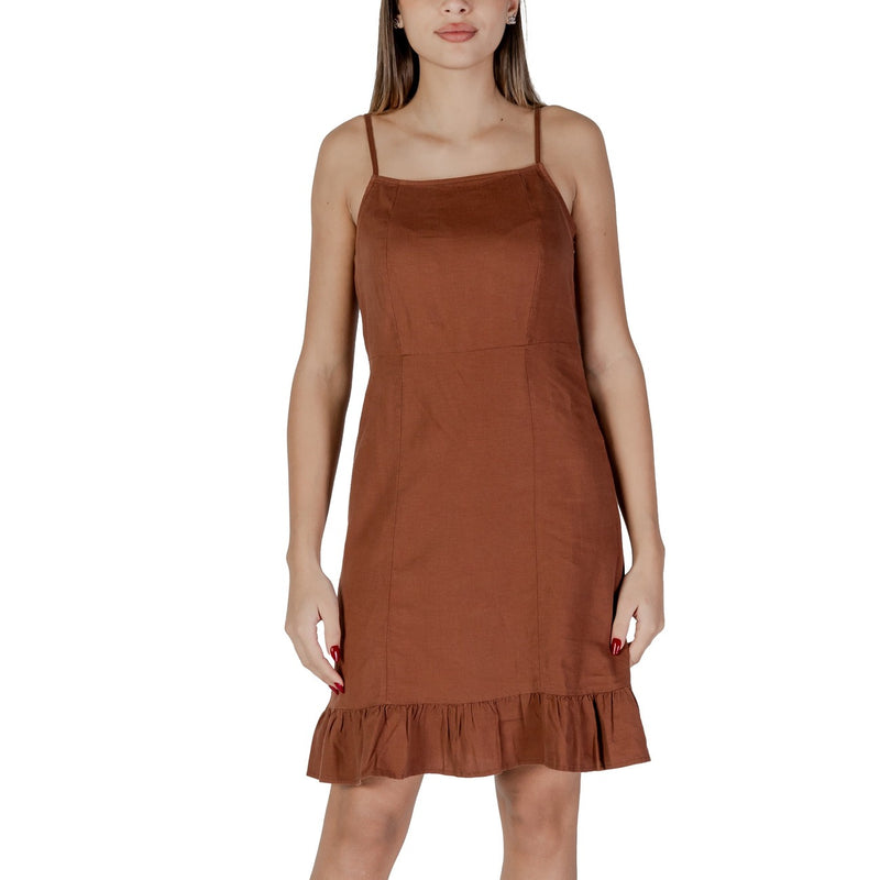 B.young - Robe à bretelles marron pour femme