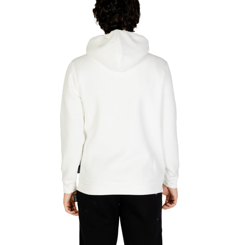 Icon Men White Hooded Sweatshirt with Print (sweat-shirt à capuche imprimé)