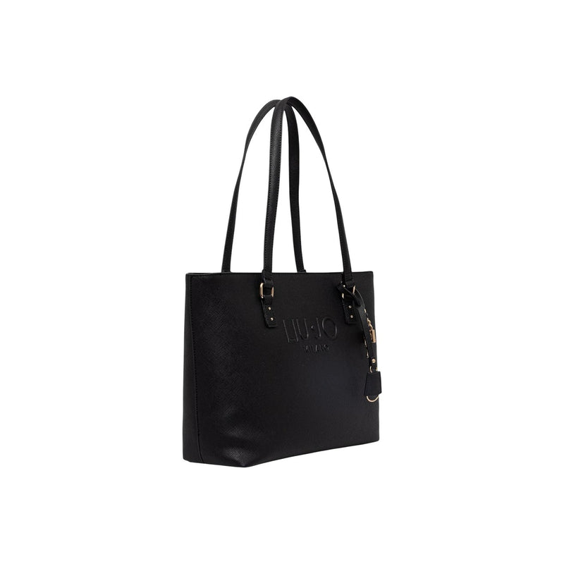 Liu Jo Black Polyurethane Handbag with Inside Pocket