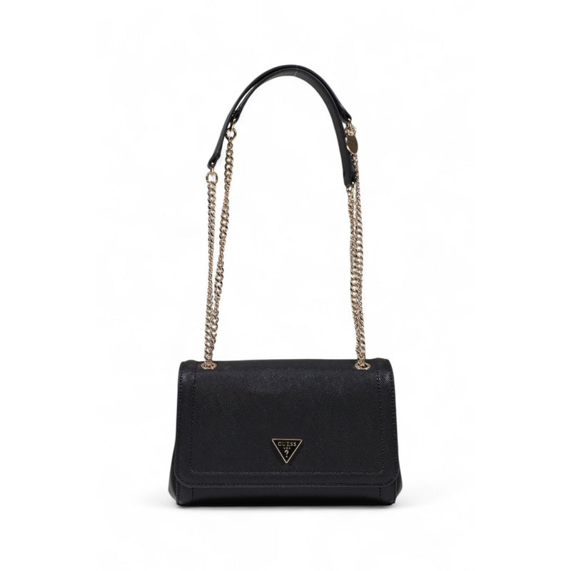 Sac à épaule noir avec poches pour femmes