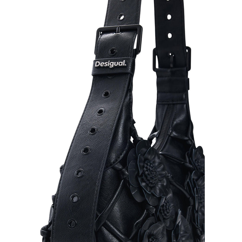 Desigual Black Zippered Handbag with Interior Pocket