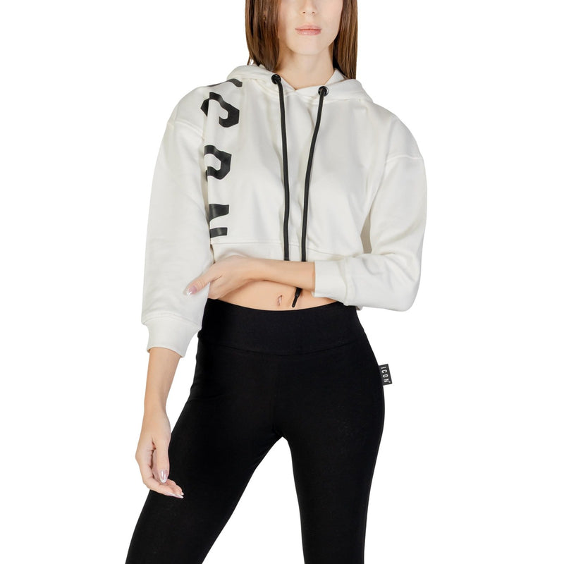 Sweat à capuche en coton mélangé blanc pour femmes