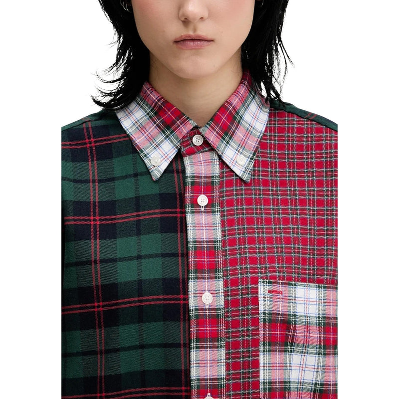 Tommy Hilfiger - Chemise en coton à carreaux rouges pour femme
