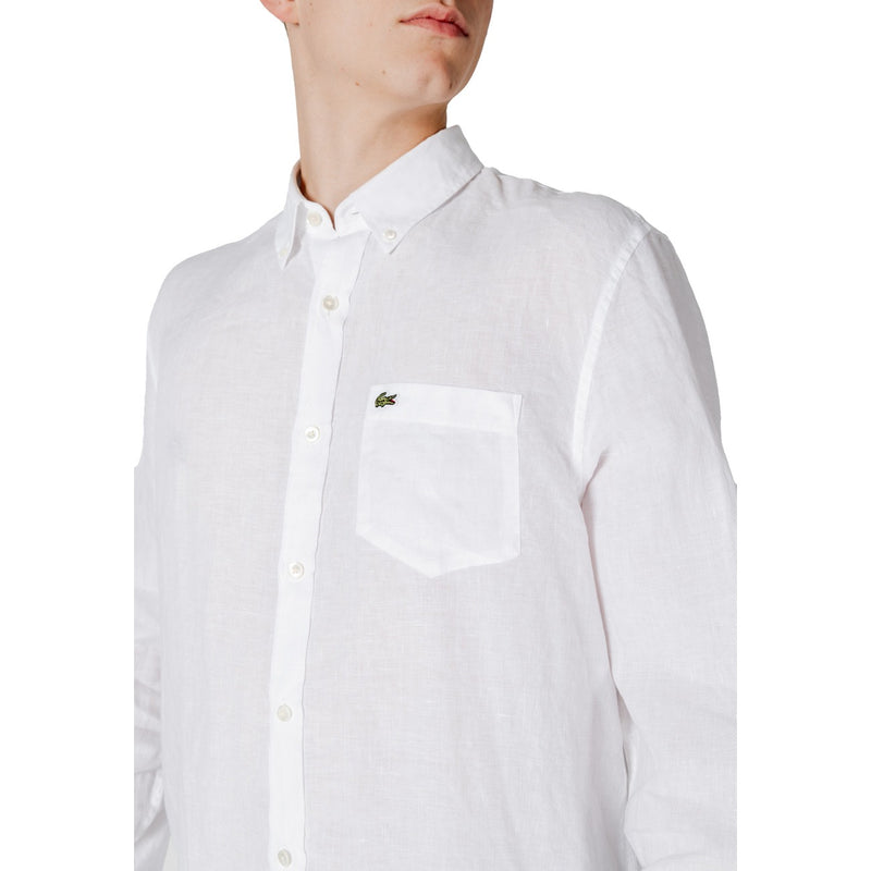 Chemise en lin blanc Lacoste Hommes