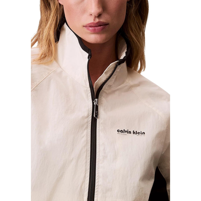 Calvin Klein Jeans Women White Turtleneck Blazer