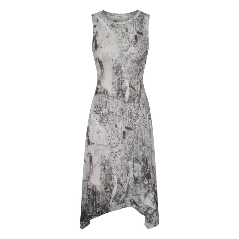 Desigual Grey Print Sleeveless Dress