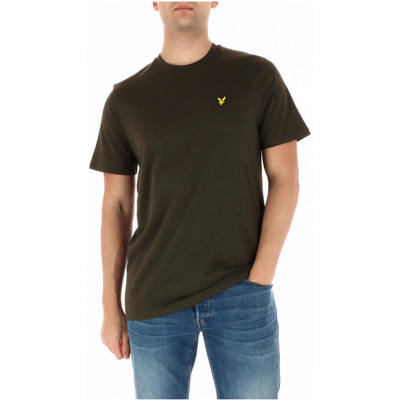 Lyle & Scott Green - T-shirt imprimé à manches courtes et à col rond pour hommes